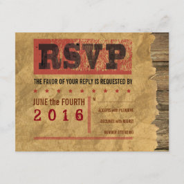 WILD WEST WANT Bar Bat Mitzvah Reply Card RSVP Kaartje