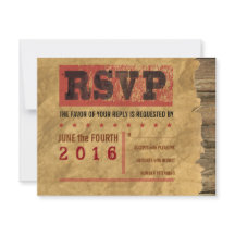 WILD WEST WANT Bar Bat Mitzvah Reply Card