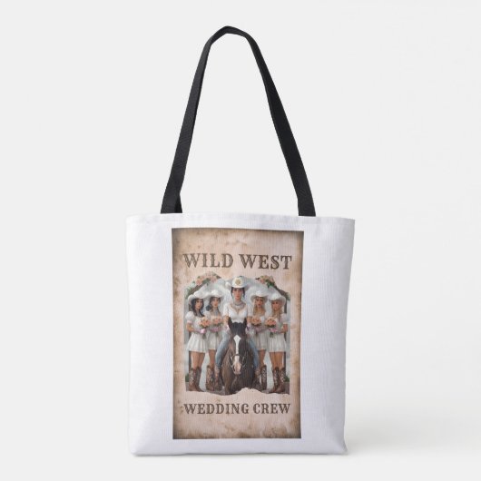 Wild West Wedding Crew Bride Canvas tas (Achterkant)