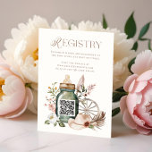 Wild West Western Baby shower QR Code Registry Informatiekaartje