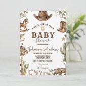 Wild West Western Baby Shower Rodeo Boy Kaart (Staand voorkant)