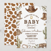 Wild West Western Baby Shower Rodeo Boy Kaart (Voorkant / Achterkant)