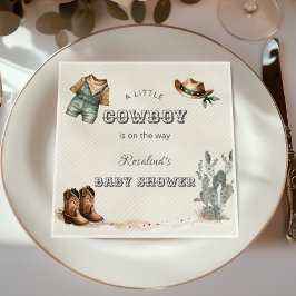 Wild West Western Cowboy Baby shower Servet