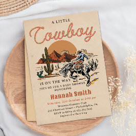 Wild West Western Cowboy Baby shower Uitnodiging