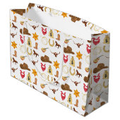 Wild West Western Land Rodeo Alle leeftijden Verja Groot Cadeauzakje (Achterkant Gekanteld)