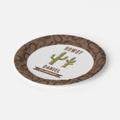 Wild West Western Verjaardag Papieren Bordje (Gekanteld)