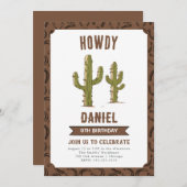 Wild West Western Verjaardagsfeest Kaart (Voorkant / Achterkant)