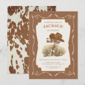 Wild West Westerne Cowboy 7e verjaardag Kaart (Voorkant / Achterkant)