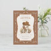 Wild West Westerne Cowboy 8e verjaardag Kaart (Staand voorkant)