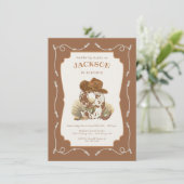 Wild West Westerne Cowboy 9e verjaardag Kaart (Staand voorkant)