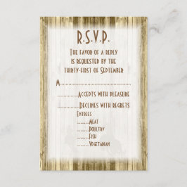 Wild west westerne cowboy bruiloft R.S.V.P RSVP Kaartje