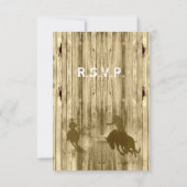Wild west westerne cowboy bruiloft R.S.V.P RSVP Kaartje (Achterkant)