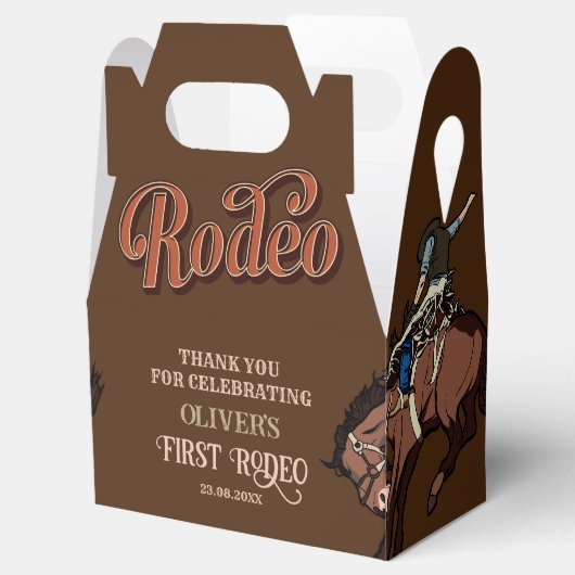 Wild west westerne cowboy verjaardag bedankdoosjes (Geopend)