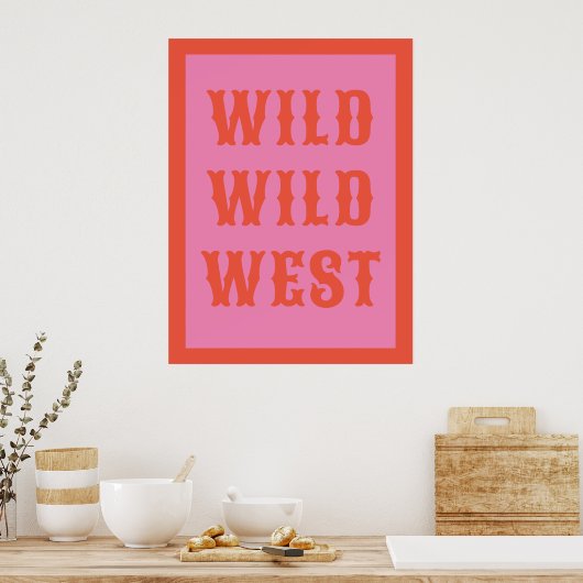 Wild West Westerne Typografie Ranch cabine Poster (Keuken)