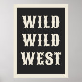 Wild West Westerne Typografie Ranch cabine Poster (Voorkant)