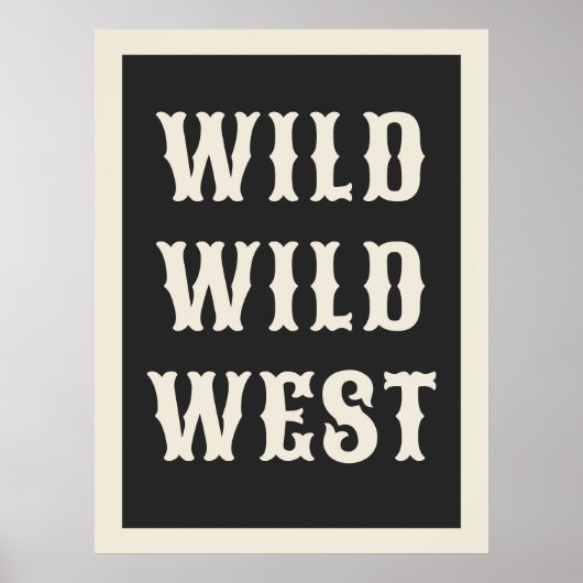 Wild West Westerne Typografie Ranch cabine Poster (Voorkant)