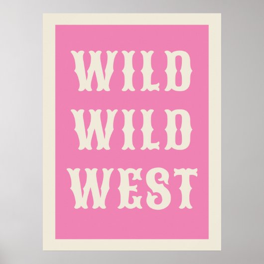 Wild West Westerne Typografie Ranch cabine Poster (Voorkant)