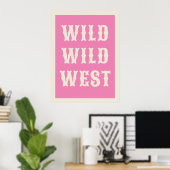 Wild West Westerne Typografie Ranch cabine Poster (Thuiskantoor)