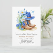 Wild West Whimsy Baby shower Kaart (Staand voorkant)