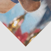 Wild West Willy, bokser die Poker speelt Tissuepapier (Detail)