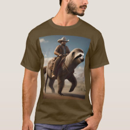 Wild West Wonders: Cowboy rijden op een luiaard T-shirt