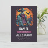 Wild West Zombie verjaardagsuitnodiging Kaart (Staand voorkant)