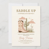 Wild Western Cactus Meisje Baby shower Kaart (Voorkant)