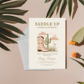 Wild Western Cactus Meisje Baby shower Kaart