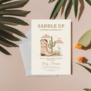 Wild Western Cactus Meisje Baby shower Kaart