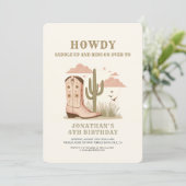 Wild Western Cactus Meisje Verjaardag Kaart (Staand voorkant)