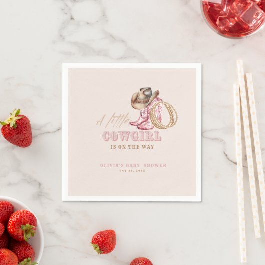 Wild Western Little Cowgirl Baby Shower Party   Servet (Insitu)