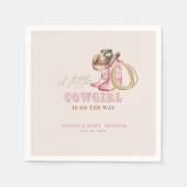 Wild Western Little Cowgirl Baby Shower Party   Servet (Voorkant)