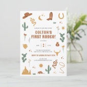 Wild Westerne uitnodiging (Staand voorkant)