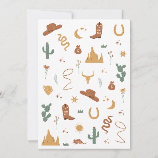 Wild Westerne uitnodiging (Achterkant)