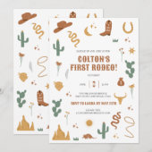 Wild Westerne uitnodiging (Voorkant / Achterkant)