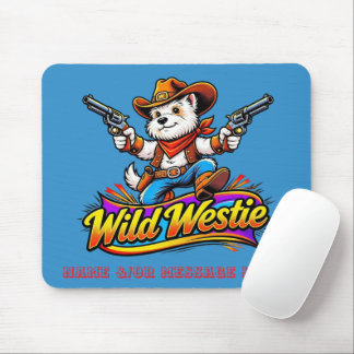 Wild Westie Cowboy Hond Ontwerp Muismat