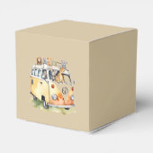 Wild Wheels Safari Animal Camper Van Baby shower Bedankdoosjes (Achterkant)