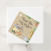 Wild Wheels Safari Animal Camper Van Baby shower Bedankjes Labels (In situ)