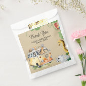 Wild Wheels Safari Animal Camper Van Baby shower Bedankzakje (Gezegeld)