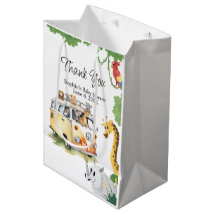 Wild Wheels Safari Animal Camper Van Baby shower Medium Cadeauzakje