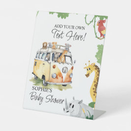 Wild Wheels Safari Animal Camper Van  Reclamebord Met Voetstuk