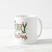 Wild Whimsical Merry Christmas Leopard Print Koffiemok (Voorkant rechts)