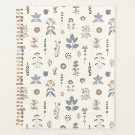 Wild Whimsy Blue Brown Planner