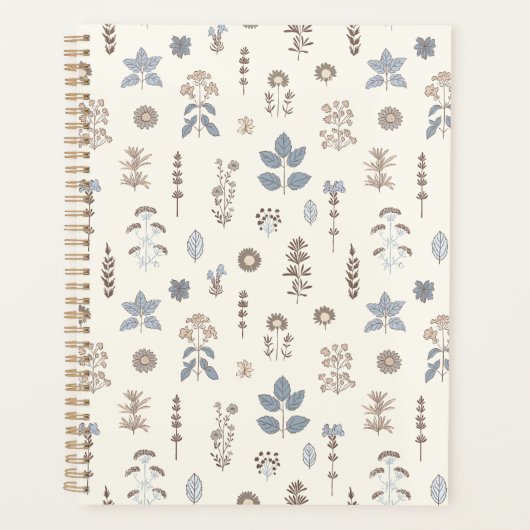 Wild Whimsy Blue Brown Planner (Voorkant)