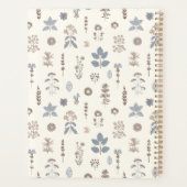 Wild Whimsy Blue Brown Planner (Achterkant)