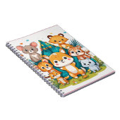 Wild & Whimsy: Speelse Dierenpalen Notitieboek (Rechterzijde)