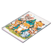 Wild & Whimsy: Speelse Dierenpalen Notitieboek (Linkerzijde)