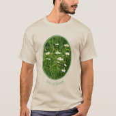 Wild White Daisy Flowers in Field Personalized T-shirt (Voorkant)