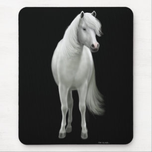 Wild White Horse Mousepad Muismat