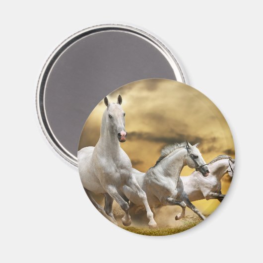 Wild White Horses Magneet (Voorkant / Achterkant)